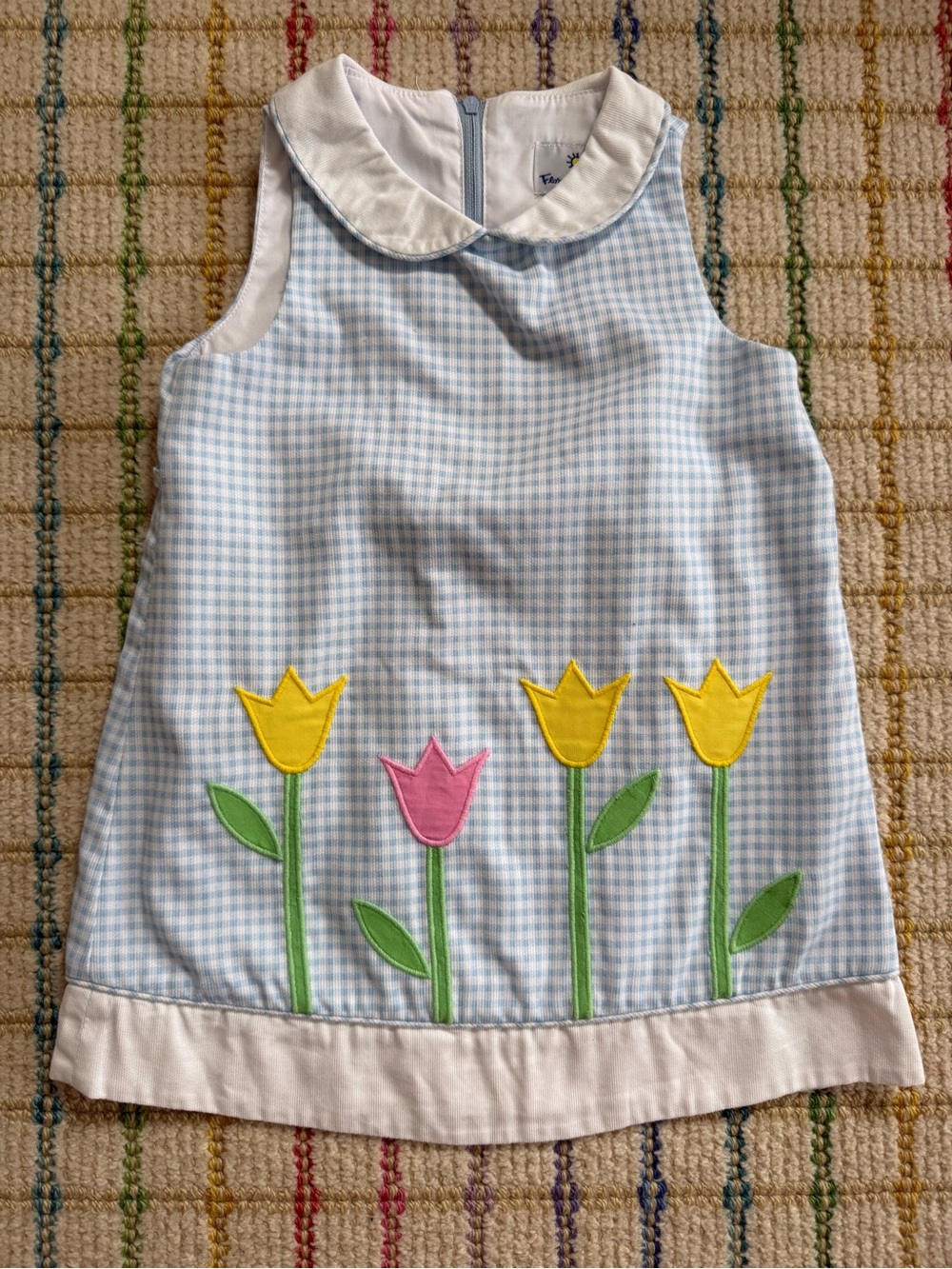 Florence Eiseman Light Blue & White Tulip Dress 2T